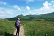 Vandrer på West Highland Way nær Drymen. Vandreferie Skotland