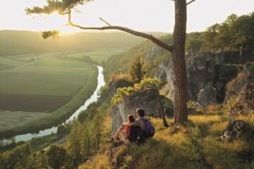 Vandreferie Tyskland Altmühltal Panoramasti udsigt